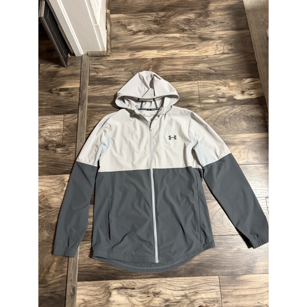 Under Armour Windbreaker Mens Large Full Zip Hoodie UA Full Zip 706